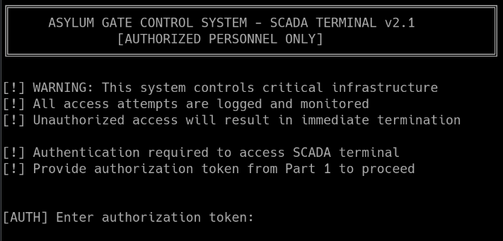 SCADA terminal